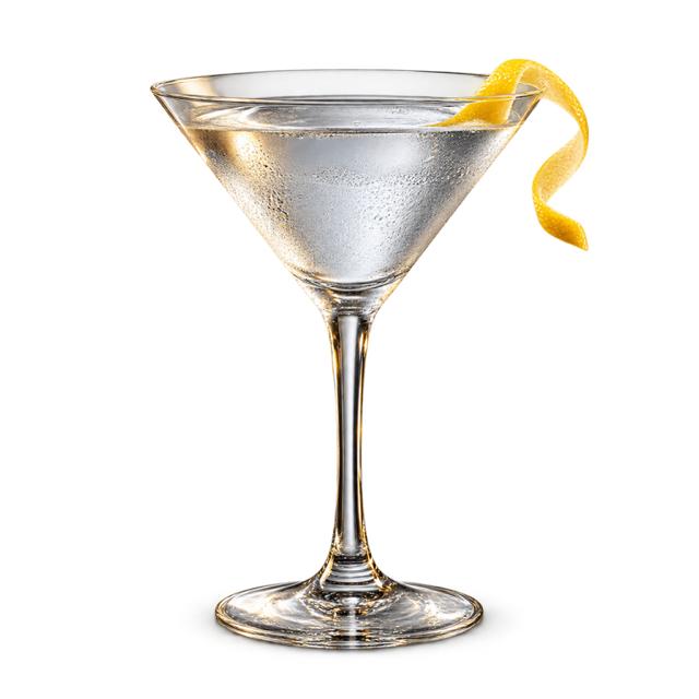 Dry Martini with a lemon twist